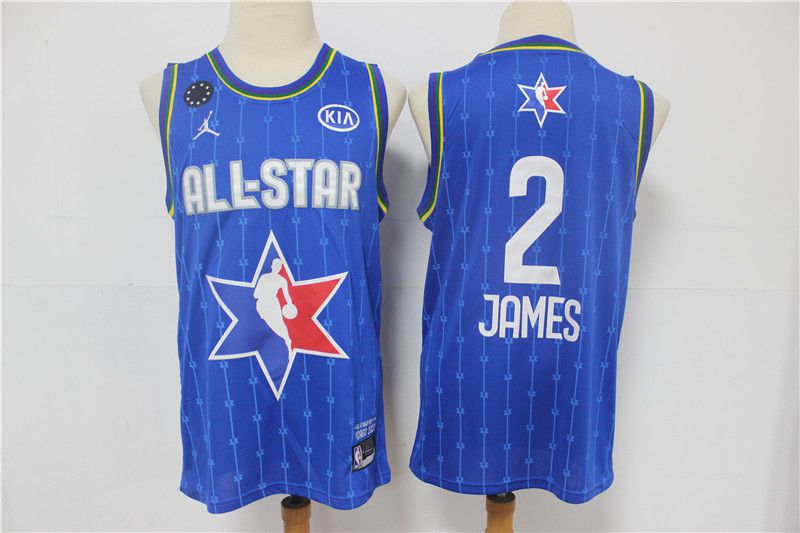 Men Los Angeles Lakers 2 James Blue 2020 All Star NBA Jerseys